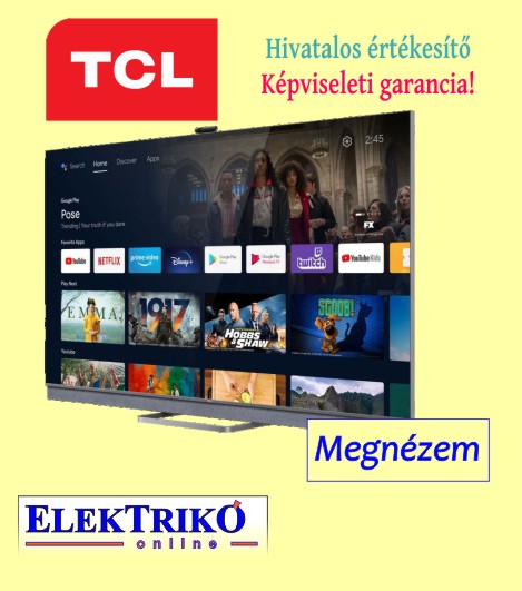 TCL 55C825 55" MiniLED QLED 4K Android Smart TV Onkyo hangrendszerrel